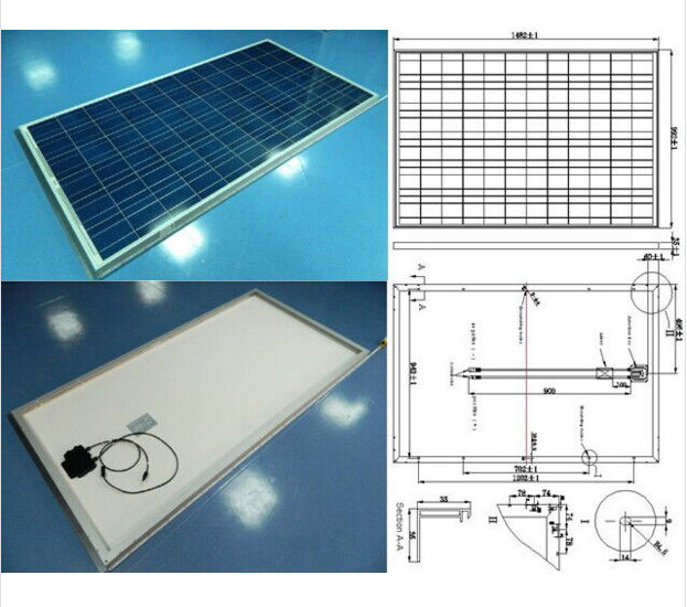 260W屋根多PVモジュール、産業モジュラー太陽電池パネル2%モジュールの効率