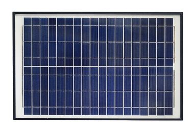 青い12V太陽電池パネル、わにクリップが付いている多結晶性ケイ素の太陽電池パネル