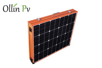 キャンプの容易な取付けのための携帯用太陽電池パネルを折るオレンジ色