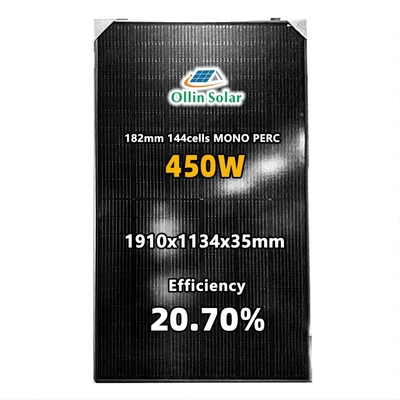 購入 家のためのすべての黒い440W 445W 450W 455W 460Wの太陽電池パネルのモノクリスタル太陽電池パネルの半電池の太陽電池パネルのキット online manufacture