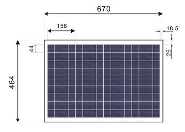 白いフレーム12Vの太陽電池パネル3.2mm高い伝達緩和されたガラスの前部ガラス